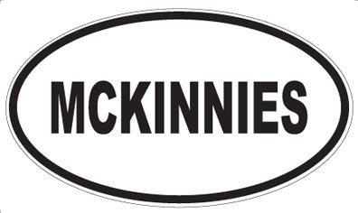 MCKINNIES - Oval Sticker