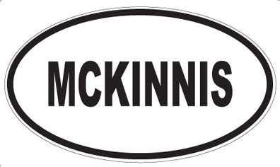 MCKINNIS - Oval Sticker