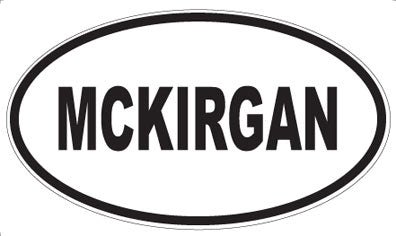 MCKIRGAN - Oval Sticker