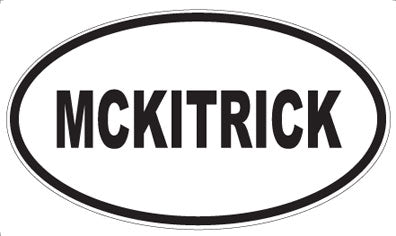 MCKITRICK - Oval Sticker