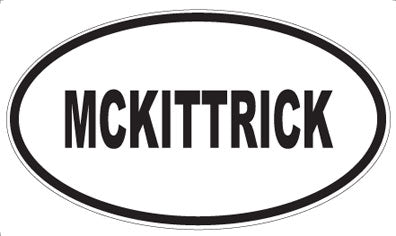 MCKITTRICK - Oval Sticker