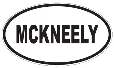 MCKNEELY - Oval Sticker