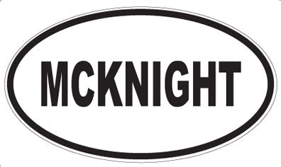 MCKNIGHT - Oval Sticker