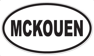MCKOUEN - Oval Magnet