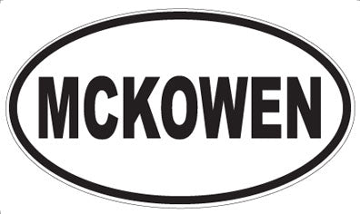 MCKOWEN - Oval Sticker