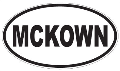 MCKOWN - Oval Sticker