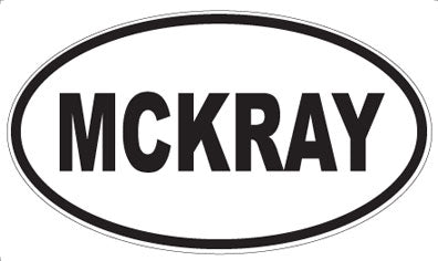 MCKRAY - Oval Sticker