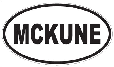 MCKUNE - Oval Magnet