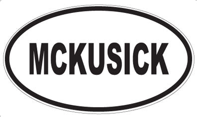 MCKUSICK - Oval Magnet