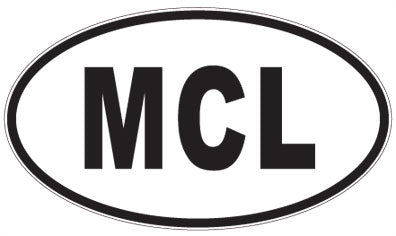 MCL - 3 Letter Initials Oval Sticker