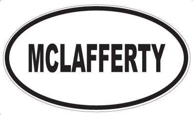 MCLAFFERTY - Oval Magnet