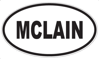 MCLAIN - Oval Magnet