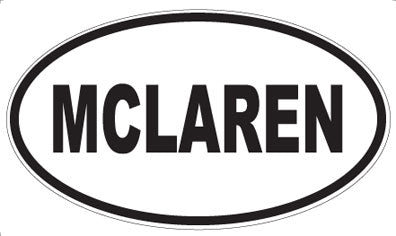 MCLAREN - Oval Sticker