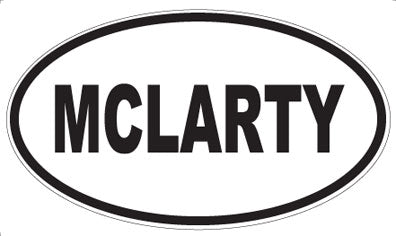 MCLARTY - Oval Sticker