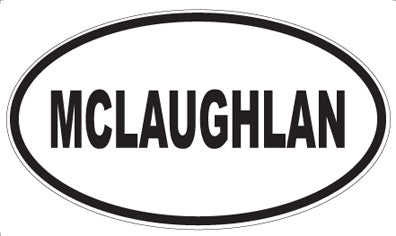 MCLAUGHLAN - Oval Sticker