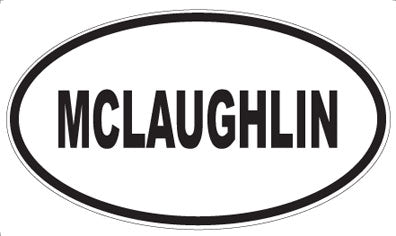 MCLAUGHLIN - Oval Magnet