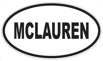 MCLAUREN - Oval Sticker