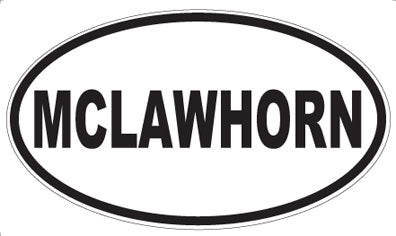MCLAWHORN - Oval Sticker