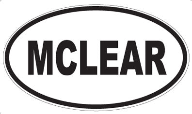 MCLEAR - Oval Sticker