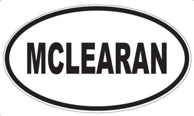 MCLEARAN - Oval Sticker
