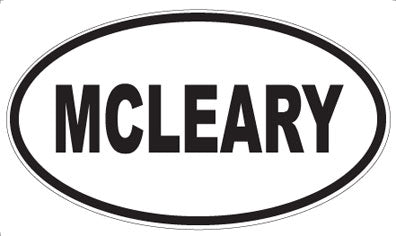 MCLEARY - Oval Sticker