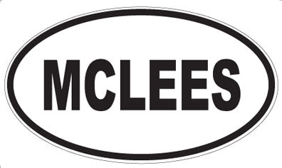 MCLEES - Oval Sticker