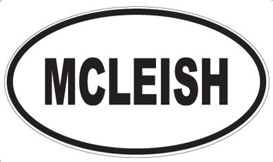 MCLEISH - Oval Sticker
