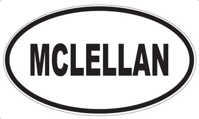 MCLELLAN - Oval Magnet