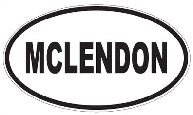 MCLENDON - Oval Sticker