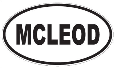 MCLEOD - Oval Sticker