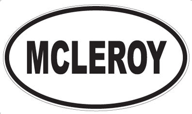 MCLEROY - Oval Magnet