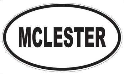 MCLESTER - Oval Sticker