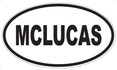 MCLUCAS - Oval Sticker