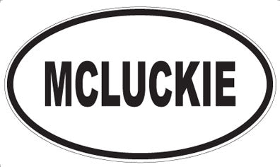 MCLUCKIE - Oval Sticker