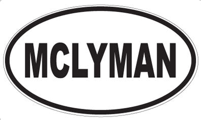 MCLYMAN - Oval Sticker