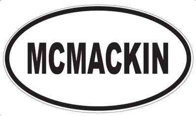 MCMACKIN - Oval Sticker