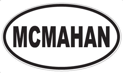 MCMAHAN - Oval Magnet