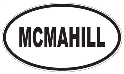MCMAHILL - Oval Sticker