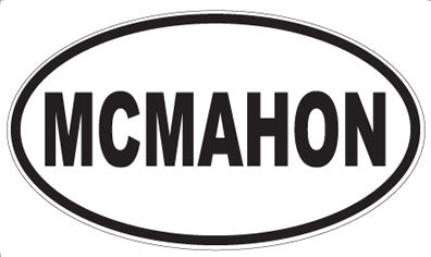 MCMAHON - Oval Sticker