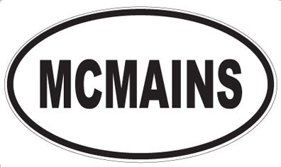 MCMAINS - Oval Magnet