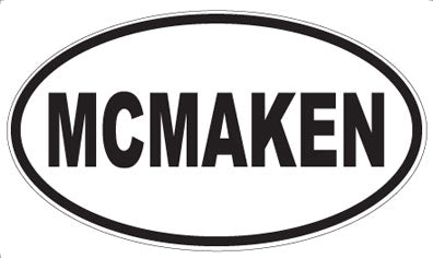 MCMAKEN - Oval Sticker