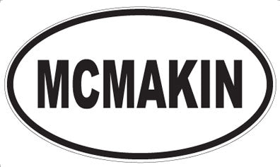 MCMAKIN - Oval Sticker