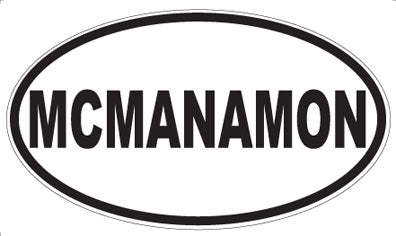MCMANAMON - Oval Sticker