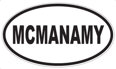 MCMANAMY - Oval Magnet