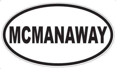 MCMANAWAY - Oval Magnet