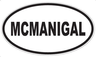 MCMANIGAL - Oval Sticker