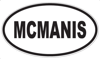 MCMANIS - Oval Magnet