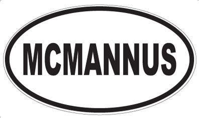 MCMANNUS - Oval Sticker