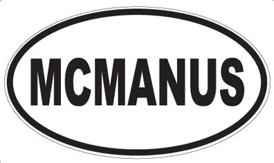 MCMANUS - Oval Sticker