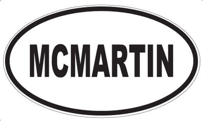 MCMARTIN - Oval Sticker